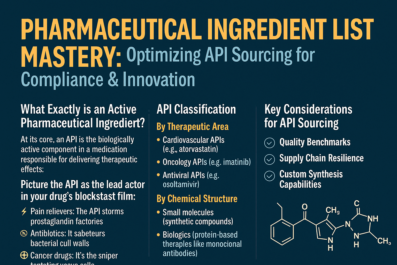 Pharmaceutical Ingredient List Guide API Sourcing Strategies