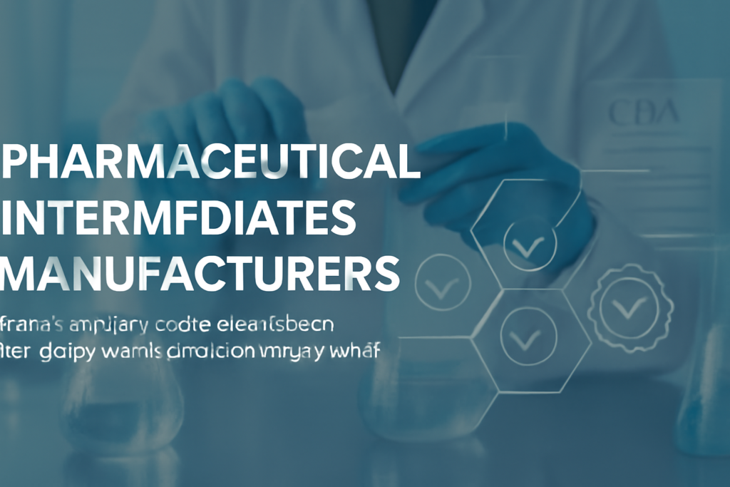 Pharmaceutical Intermediates Manufacturers The Indispensable Hidden Champions in the Global Pharmaceutical Supply Chain