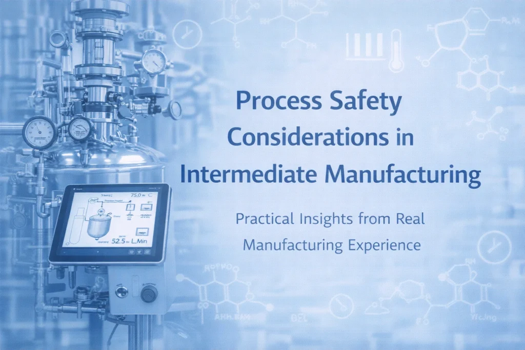 Process safety considerations in pharmaceutical intermediate manufacturing with focus on scale-up and risk control