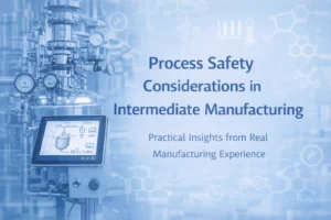Process safety considerations in pharmaceutical intermediate manufacturing with focus on scale-up and risk control