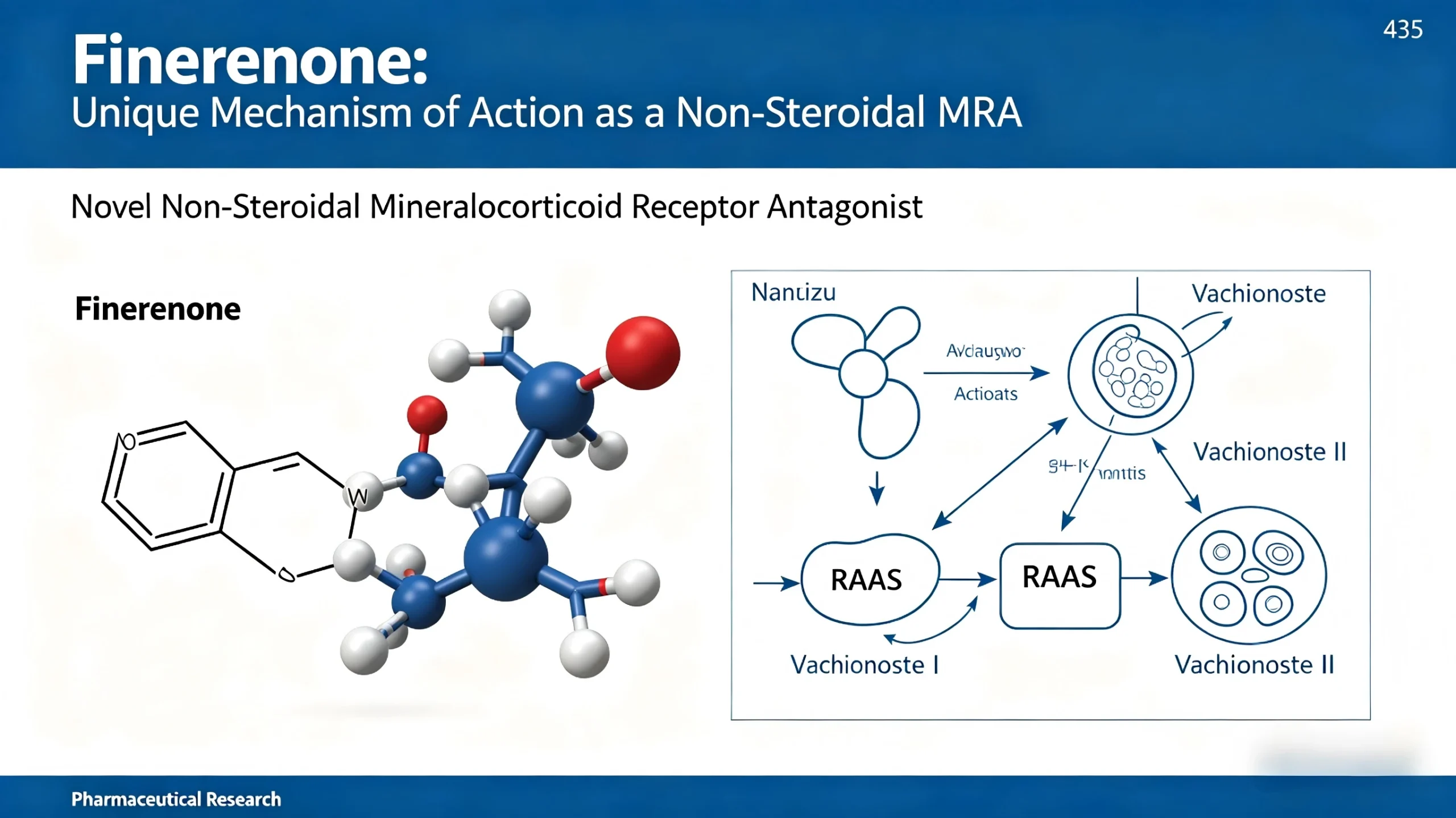 Finerenone mechanism of action: non-steroidal MRA vs spironolactone eplerenone for CKD, type 2 diabetes & heart failure.
