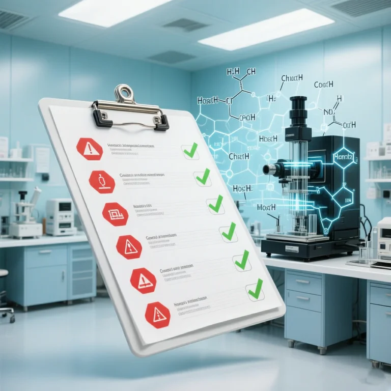7 Red Flags to check on a Certificate of Analysis for pharmaceutical intermediates - visual checklist for API buyers