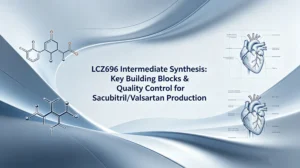 LCZ696 Entresto intermediate synthesis blog cover, sacubitril valsartan key building blocks, chiral purity & co-crystal API quality control for pharma manufacturers