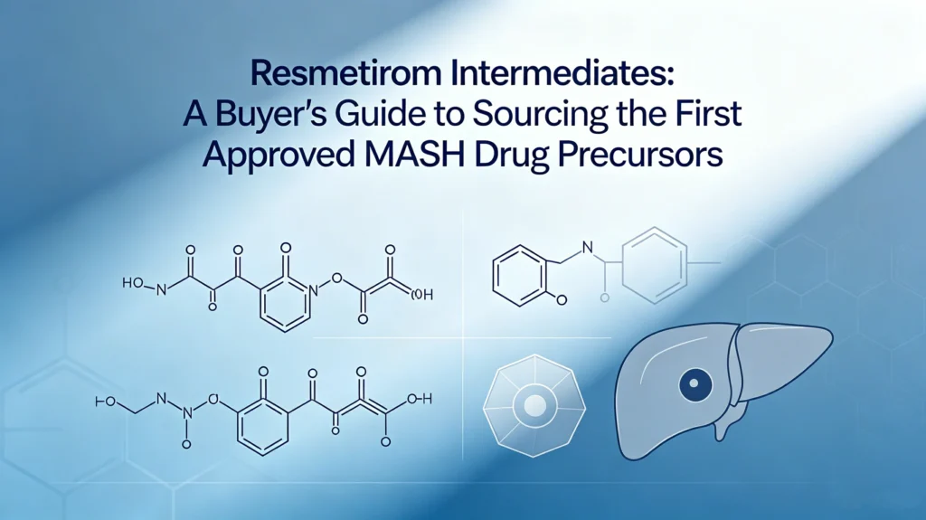 Resmetirom intermediates buyer guide cover for sourcing FDA approved MASH drug precursors, synthesis route & quality control tips for pharma procurement