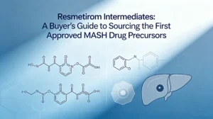 Resmetirom intermediates buyer guide cover for sourcing FDA approved MASH drug precursors, synthesis route & quality control tips for pharma procurement