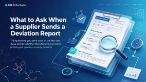 Supplier deviation report review checklist, questions to ask chemical and API suppliers when receiving batch deviation report, pharmaceutical quality control