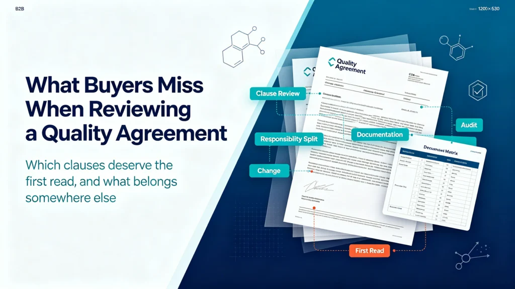 Pharmaceutical quality agreement review, key clauses buyers overlook when negotiating supplier quality responsibilities