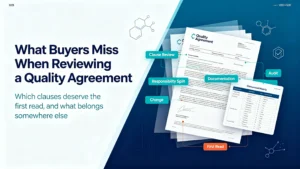 Pharmaceutical quality agreement review, key clauses buyers overlook when negotiating supplier quality responsibilities