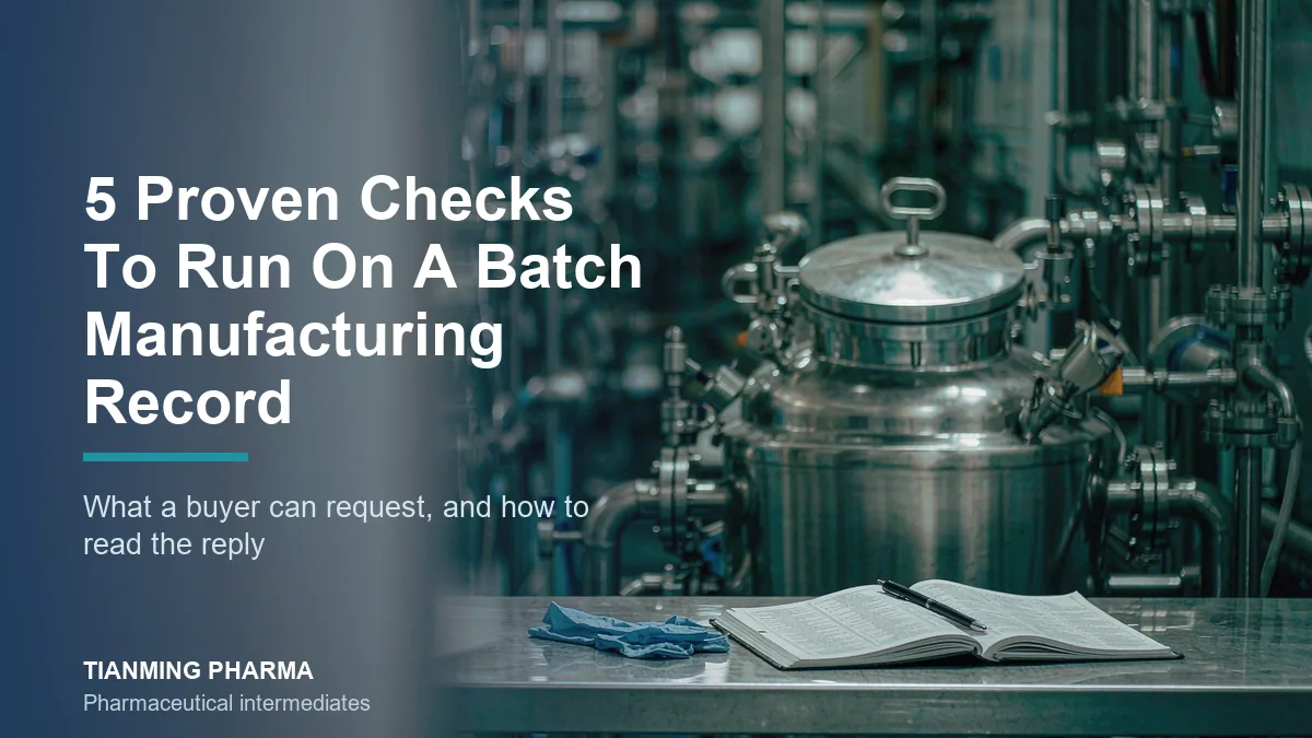 Batch manufacturing record review checks buyers run before approving an intermediate supplier