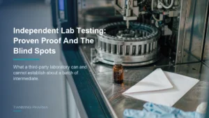 Independent lab testing for pharmaceutical intermediates buyers use to resolve a certificate of analysis dispute